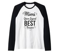 Retro Mimi Queen Legend Best Forever - Orgullosa Mimi Grandma Camiseta Manga Raglan