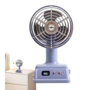 Retro Mini Fan - 100-Speed USB Desk Cooler | Digital Display Air Circulator | Portable Breeze For Bedroom, Study, Dorm, Camping, Makeup, Office, & Travel