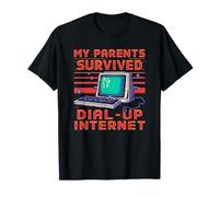 Retro Mis Padres Sobrevivieron Dial Up Internet Camiseta