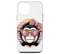 Retro Mono Capuchino Gafas de Sol Monos Carcasa para iPhone 12 Mini