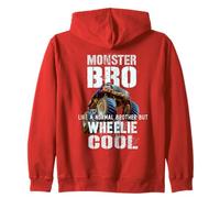 Retro Monster Bro como Normal Hermano Pero Wheelie Cool Bruh Sudadera con Capucha
