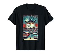 Retro Monster Horror Drive-In Diseño de Halloween Camiseta