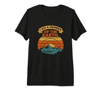 Retro Montañas y Senderismo I Am A Member of The Earth Vintage Camiseta Premium