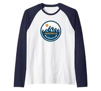 Retro Montreux Switzerland - Vintage Suisse Gift Swiss Camiseta Manga Raglan