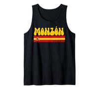 Retro MONZÓN Ciudad España Vintage Estética Vacaciones de Verano Camiseta sin Mangas