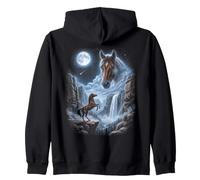 Retro Morgan Horse Moon 90s Bootleg Meme Granja Caballos Sudadera con Capucha