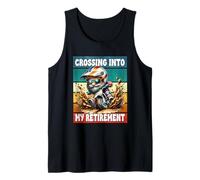 Retro Motocross Dad Gnome Crossing Into My Retirement Camiseta sin Mangas