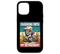 Retro Motocross Dad Gnome Crossing Into My Retirement Carcasa para iPhone 12/12 Pro
