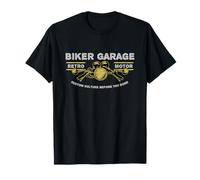Retro Motor Biker Garage Kustom Kulture Antes de Nacer Camiseta