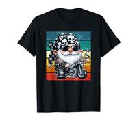 Retro Motorcycle Grandpa GNOME For Biker Vintage Dad Life Camiseta