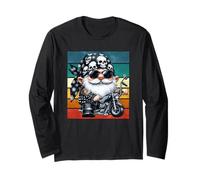 Retro Motorcycle Grandpa GNOME For Biker Vintage Dad Life Manga Larga
