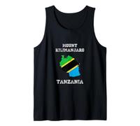 Retro Mount Kilimanjaro Tanzania Bandera de Tanzania Envejecida Camiseta sin Mangas