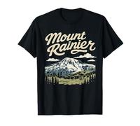Retro Mount Rainier National Park Vintage Style 80s PNW Camiseta