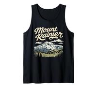 Retro Mount Rainier National Park Vintage Style 80s PNW Camiseta sin Mangas