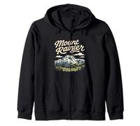 Retro Mount Rainier National Park Vintage Style 80s PNW Sudadera con Capucha