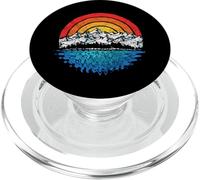 Retro Mountain, Trees & Lake Vintage Nature PopSockets PopGrip para MagSafe