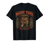 Retro Muay Thai Disciplina Boxeo Tailandés Guerrero Camiseta