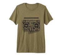 Retro Music 80s-90s Música Hip Hop Beatbox Boombox Camiseta Premium