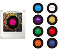 Retro Music Fridge Magnets with NFC Player Set, Refrigerator Magnets Retro Vinyl Music Player, 9 Pcs Vintage Vinyl Record Refrigerator Magnets, Magnetic Audio Player for Home Kitchen Decor