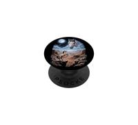 Retro Mustang Caballo Luna 90s Bootleg Meme Granja Caballos PopSockets PopGrip Adhesivo