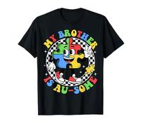 Retro My Brother Is Awesome Autism Concientización Hermana Autista Camiseta