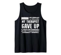 Retro My Therapist Gave Up Funny Sarcastic Humor Camiseta sin Mangas