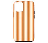 Retro Naranja y Blanco Rayas Estética Estilo Minimal Carcasa para iPhone 12/12 Pro