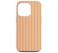 Retro Naranja y Blanco Rayas Estética Estilo Minimal Carcasa para iPhone 13 Pro
