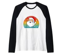 Retro Navidad Funny Santa Claus Camisa I do it for The Ho'S Camiseta Manga Raglan