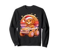Retro Navidad León Pan De Jengibre Camión Leones Sudadera