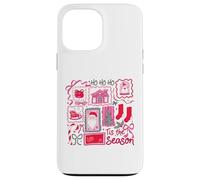 Retro Navidad Patchwork Holiday Ho Ho Ho Tis The Season Carcasa para iPhone 13 Pro MAX