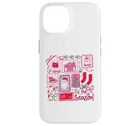 Retro Navidad Patchwork Holiday Ho Ho Ho Tis The Season Carcasa para iPhone 14