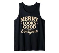 Retro Navidad Vintage Holiday 70s Santa Groovy Xmas Camiseta sin Mangas