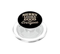 Retro Navidad Vintage Holiday 70s Santa Groovy Xmas PopSockets PopGrip para MagSafe