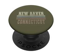 Retro New Haven, Connecticut PopSockets PopGrip Adhesivo