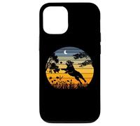 Retro Night Garden Sunset Nature Old English Bulldog Lover Carcasa para iPhone 12/12 Pro