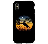 Retro Night Garden Sunset Nature Old English Bulldog Lover Carcasa para iPhone X/XS