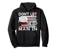 Retro No Dejes Que el Viejo lleve la Bandera Estadounidense Vintage Sudadera con Capucha