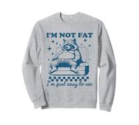 Retro, no estoy gordo, soy fácil de ver, divertido amante de los mapaches Sudadera