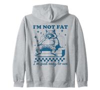 Retro, no estoy gordo, soy fácil de ver, divertido amante de los mapaches Sudadera con Capucha