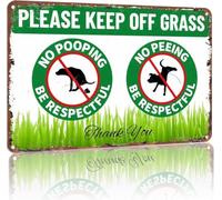 Retro No Pet Waste Tin Sign Garden Yard Wall Art 8 X 12 in