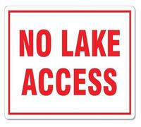 Retro No Public Access Private Lake Shore Metal Tin Sign 12x8 Inch | Matte coated hides scratches from hooks or nails