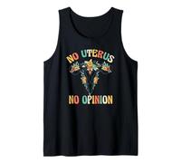 Retro No Uterus Opinion Floral Femenino Gráfico Camiseta sin Mangas