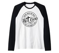 Retro No Way But God Uplifting - Fe Motivación Christian Camiseta Manga Raglan