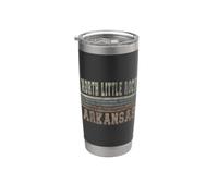 Retro North Little Rock, Arkansas Vaso térmico de acero inoxidable de doble pared
