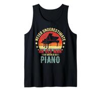 Retro Nunca subestimes a un viejo con un pianista Hombres Camiseta sin Mangas