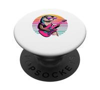 Retro Nutria Marina Guitarrista Nutrias Guitarra PopSockets PopGrip Adhesivo