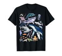 Retro Ocean Wildlife - Shark, Fish & Octopus Vibes Camiseta