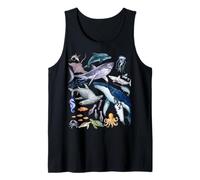 Retro Ocean Wildlife - Shark, Fish & Octopus Vibes Camiseta sin Mangas