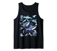 Retro Ocean Wildlife - Shark, Fish & Octopus Vibes Camiseta sin Mangas